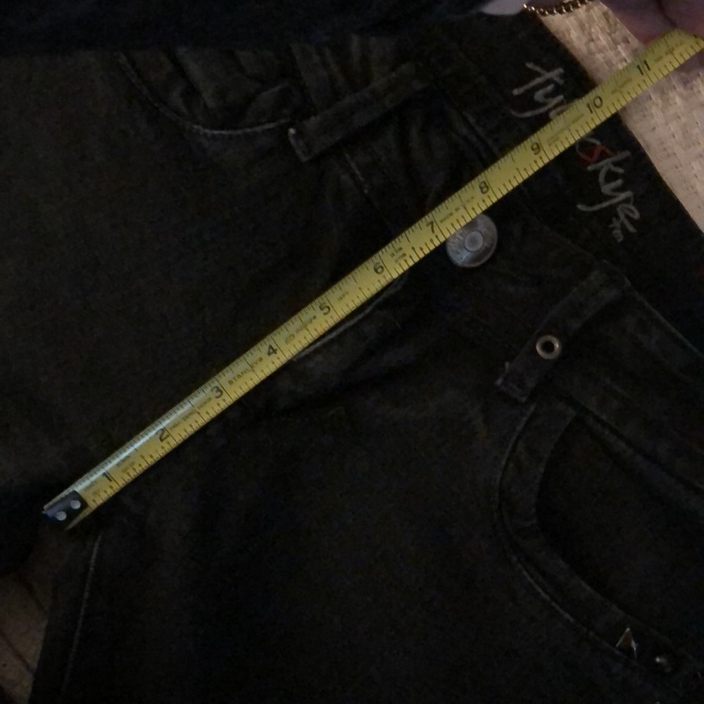 Tyler skye Rio dark black denim jeans straight leg 31 sexy low rise hip pants 🐟 - Picture 6 of 8